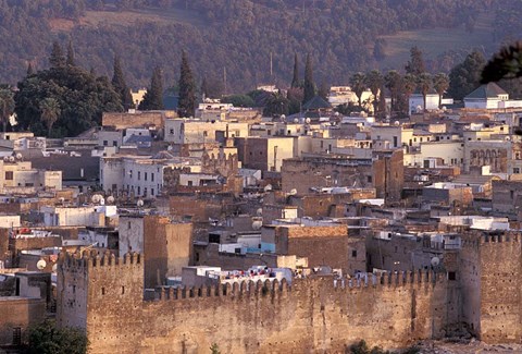 Framed City Walls, Morocco Print