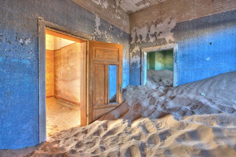 Framed Kolmanskuppe ghost town, Luderitz, Namibia, Africa Print