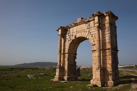 Framed Tunisia, Dougga, Roman-era arch on Route P5 Print