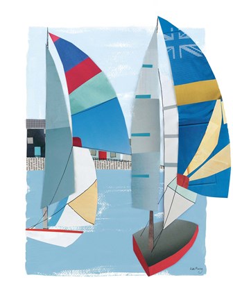 Framed Summer Sail I Print