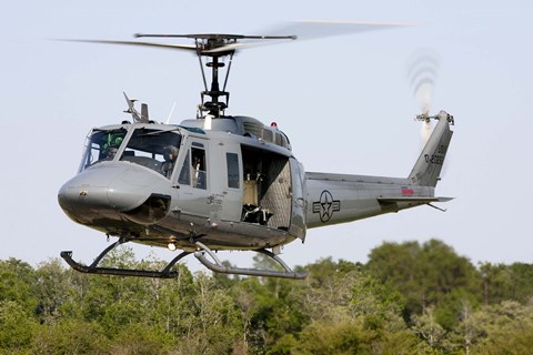 Framed US Air Force TH-1H Huey II during a training sortie in Alabama Print