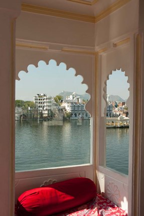 Framed View from a restaurant, Udaipur, Rajasthan, India Print