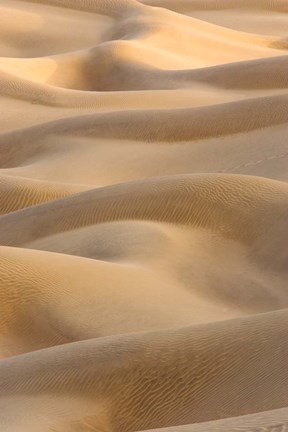 Framed Abstract of Sand Dunes at Sunset, Thar Desert, Jaisalmer, Rajasthan, India Print