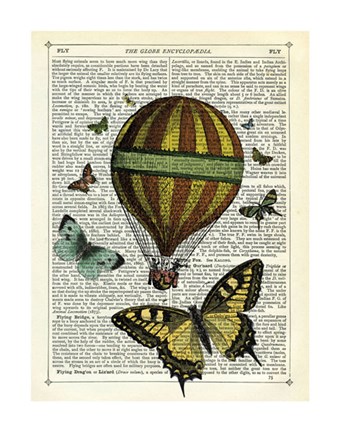 Framed Butterflies &amp; Balloon Print