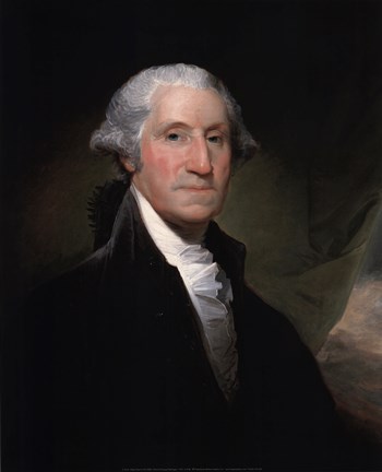 Framed Portrait of George Washington, 1795 Print