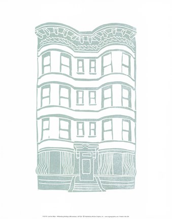Framed Williamsburg Building 4 (Brownstone) Print