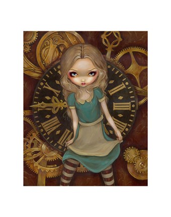 Framed Alice and Clockworks Print