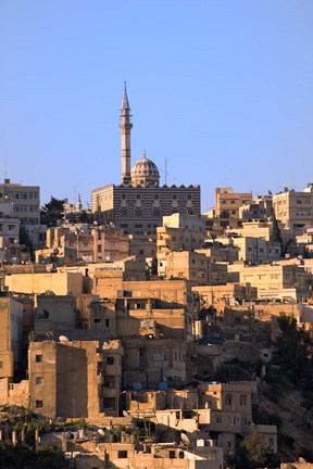 Framed Aerial view of traditional houses in Amman, Jordan Print