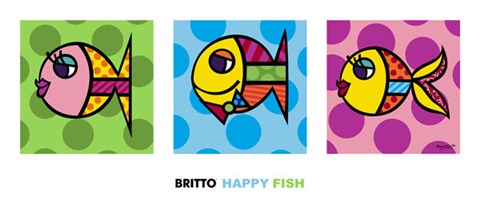 Framed Happy Fish Print