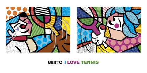 Framed I Love Tennis Print