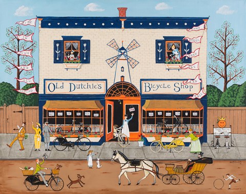 Framed Old Dutchie&#39;s Bicycle Shop Print