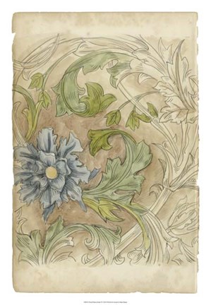 Framed Floral Pattern Study IV Print