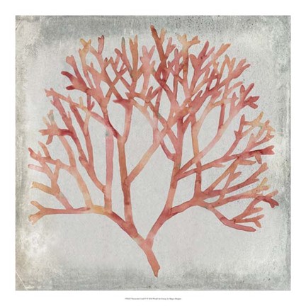 Framed Watercolor Coral IV Print