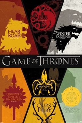 Framed Game of Thrones - Siglis Print