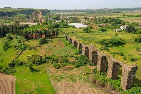 Framed Aerial view of Aspendos, Antalya, Turkey Print