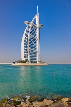 Framed Burj Al Arab Hotel, Dubai, United Arab Emirates Print