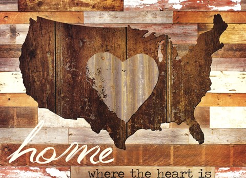 Framed Home - Where the Heart is I Print