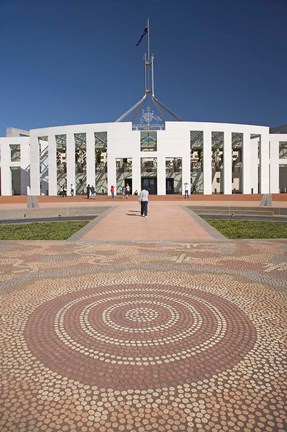 Framed Australia, ACT, Canberra, Tile, Parliament House Building Print