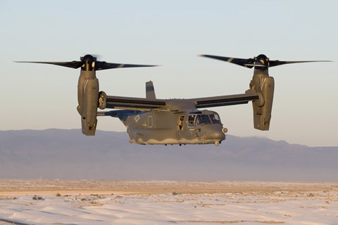 Framed CV-22 Osprey Flies in Helicopter Mode Print