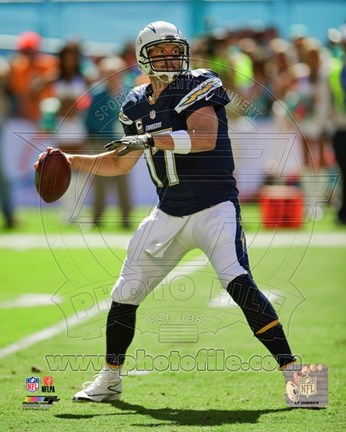 Framed Philip Rivers 2014 Action Print