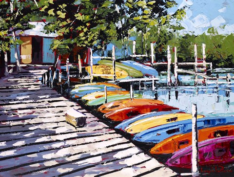 Framed Kayak Dock Print