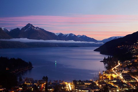 Framed Lake Wakatipu, Queenstown, South Island, New Zealand Print