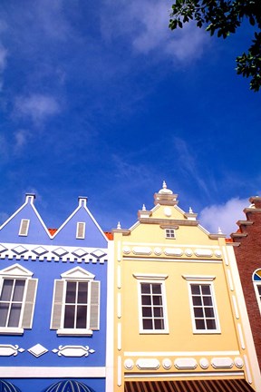 Framed Dutch Architecture, Oranjestad, Aruba Print