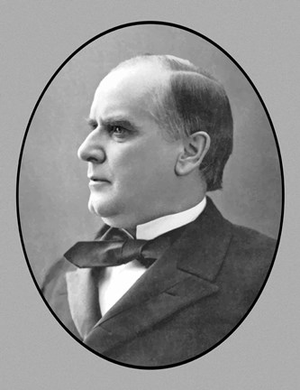 Framed President William McKinley, Jr (side profile) Print