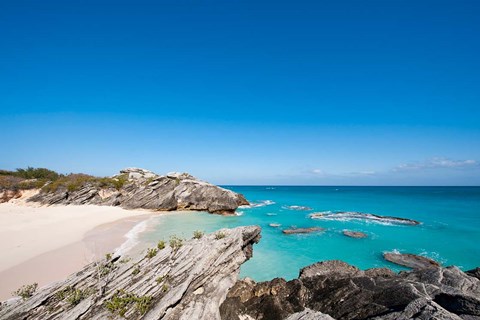 Framed Stonehole Bay Beach, Bermuda Print