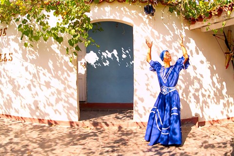 Framed African Dancer in Old Colonial Village, Trinidad, Cuba Print