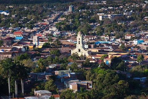 Framed Cuba, Sancti Spiritus, Trinidad, Town view (horizontal) Print