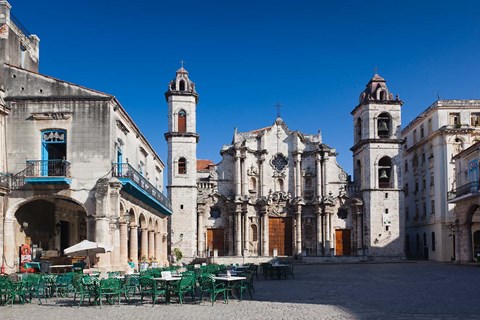 Framed Cuba, Cathedral, Catedral de San Cristobal Print