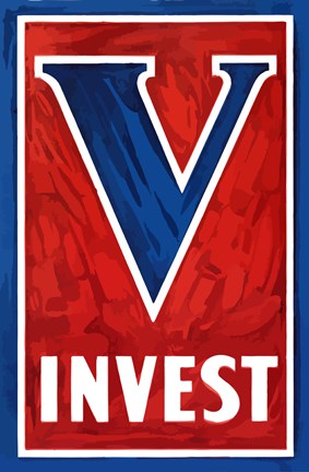 Framed V Invest Print