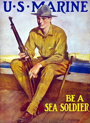 Framed U.S. Marine - Be A Soldier Print