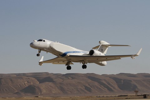 Framed Gulfstream Nachshon-Eitam of the Israeli Air Force taking off Print