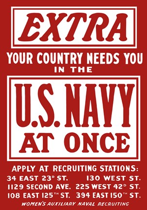 Framed U.S. Navy - Your Country Needs You Print