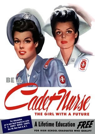 Framed Be a Cadet Nurse Print