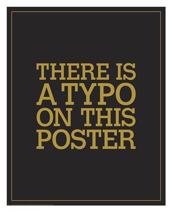 Framed Typo Print