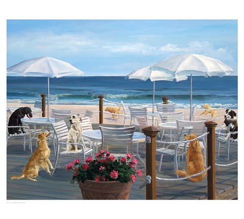 Framed Beach Club Tails Print