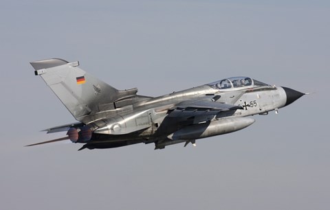Framed German Air Force Tornado ECR taking off over Germany Print
