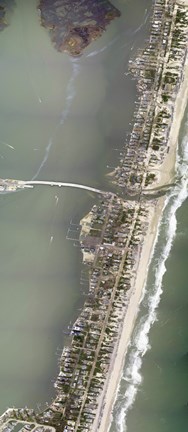 Framed Aerial view Showing a Portion of Mantoloking, New Jersey, Damaged by Hurricane Sandy Print