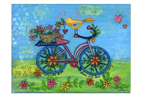 Framed Love will lead the Way Bicycle Print