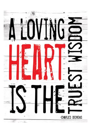 Framed Loving Heart - Red Print