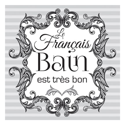 Framed French Bath Set 01 Print