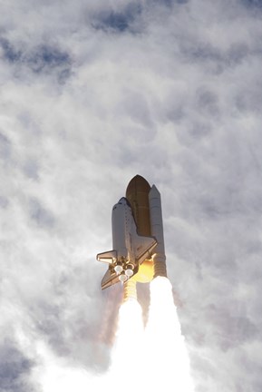 Framed Space Shuttle Atlantis Lifts Off from Kennedy Space Center, Florida Print