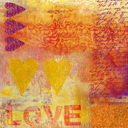 Framed Love Stamps Print