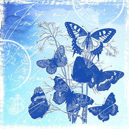 Framed Vintage Butterflies Print