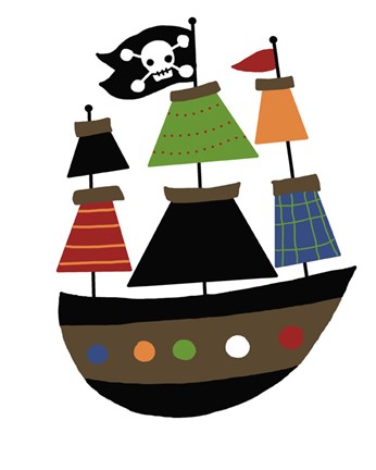 Framed Pirate Ship Print