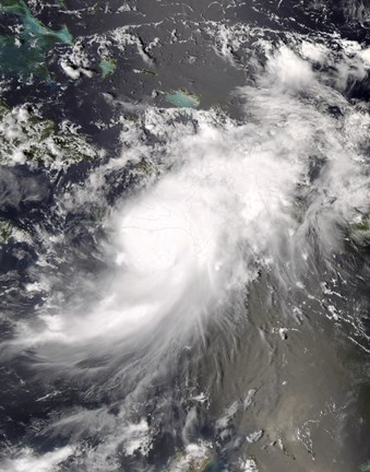 Framed Hurricane Gustav Over Hispaniola Print
