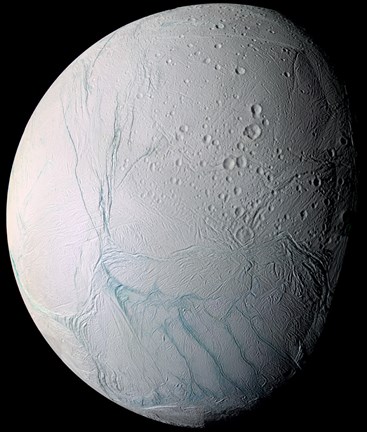 Framed Saturn&#39;s Moon Enceladus Print